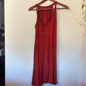 Elegant Red Midi Dress